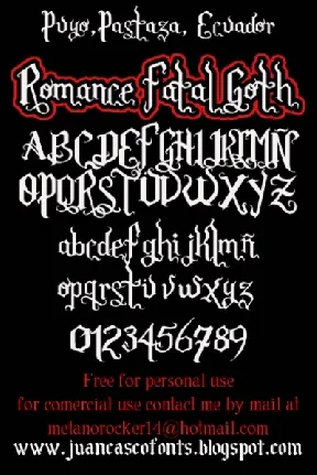 Romance Fatal Goth font