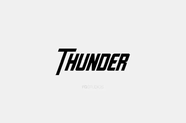 Thunder font