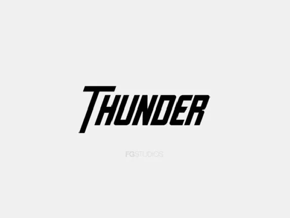 Thunder font