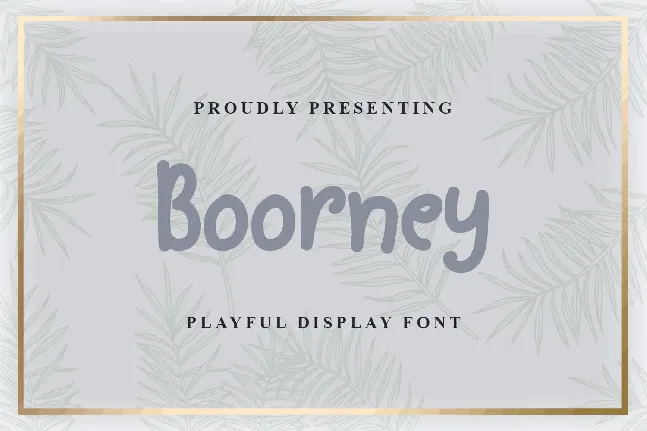 Boorney font