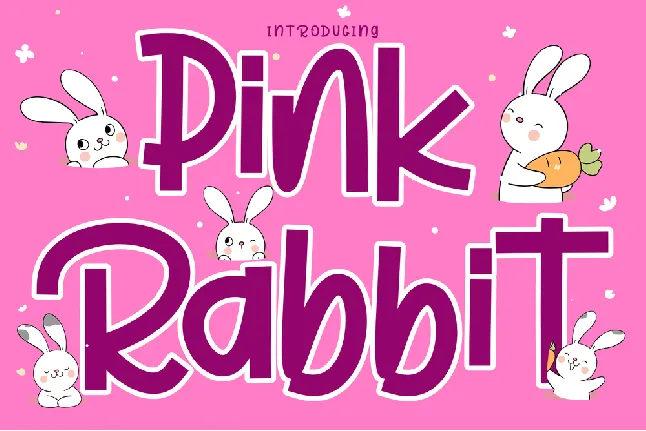 Pink Rabbit - Personal Use font