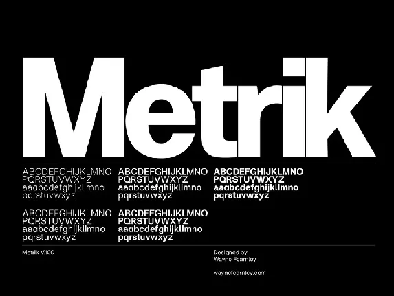 Metrik font