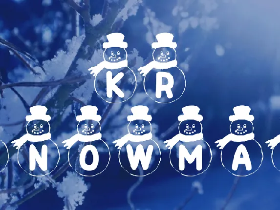 KR Snowman font