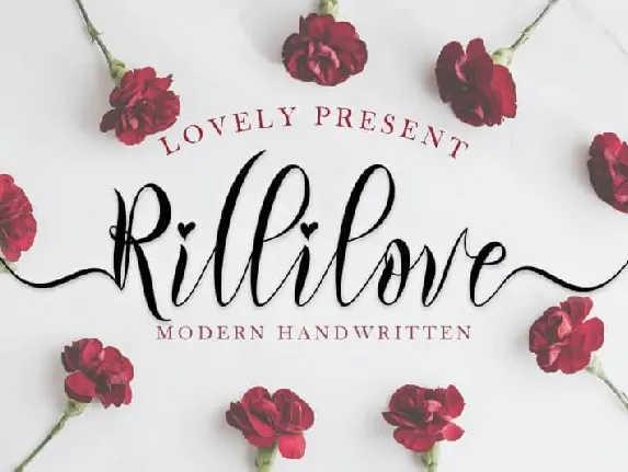 Rillilove Calligraphy font