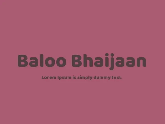 Baloo Bhaijaan font