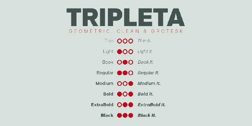 Tripleta Grotesk font