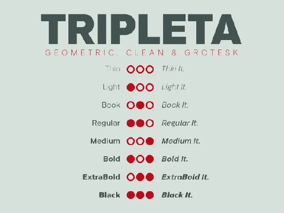 Tripleta Grotesk font