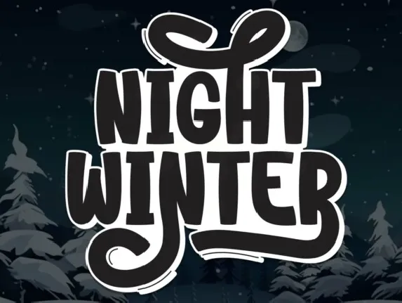 Night Winter Display font