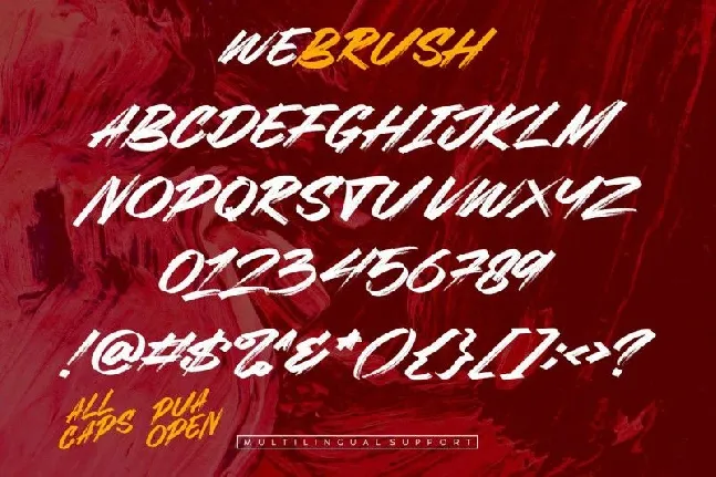 Webrush Brush font