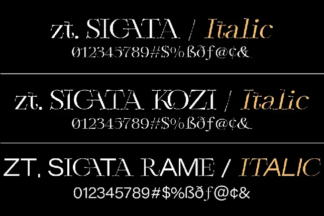 Zt Sigata font