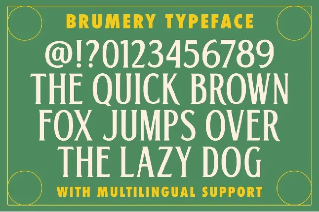 Brumery Condensed font