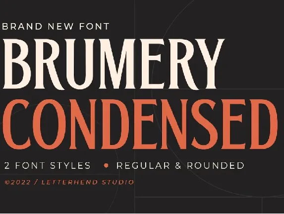 Brumery Condensed font