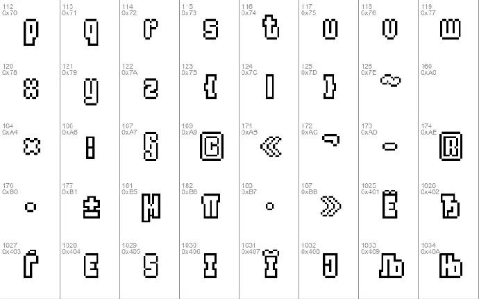 Ice Pixel7 font