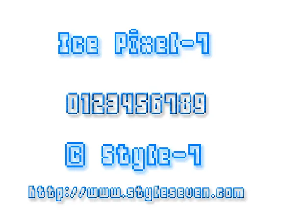 Ice Pixel7 font