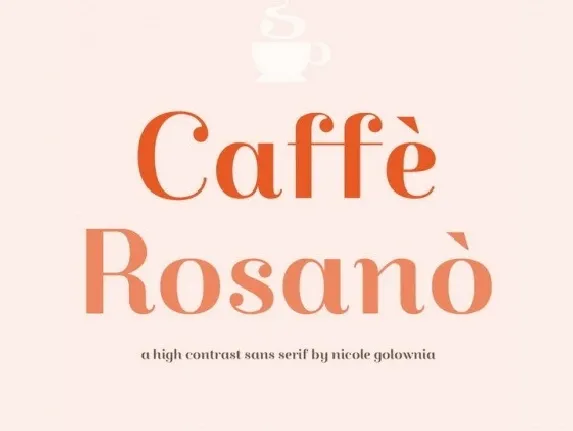 CaffÃ¨ RosanÃ² font