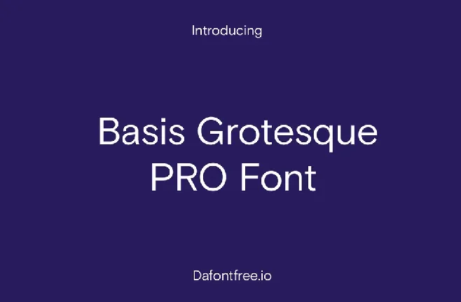 Basis Grotesque PRO Family font