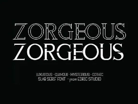 Zorgeous font