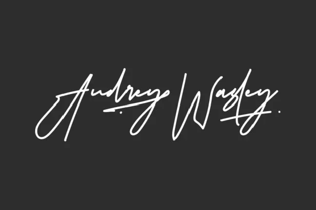 Audrey Wasley font