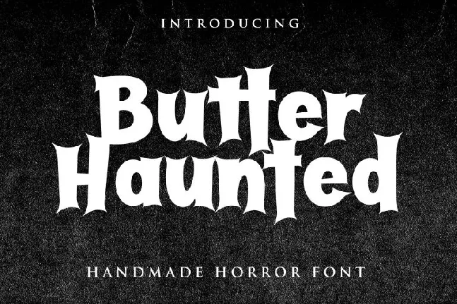 Butter Haunted Display font