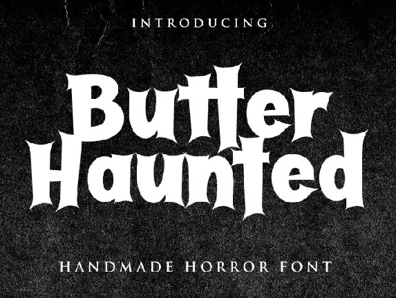 Butter Haunted Display font