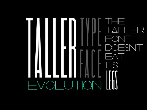 Taller Evolution Rev font