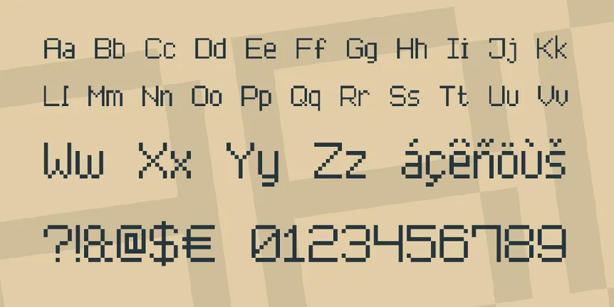 Advanced Pixel-7 font