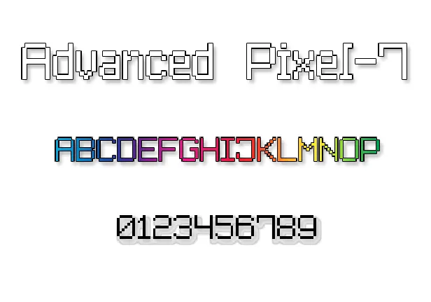 Advanced Pixel-7 font