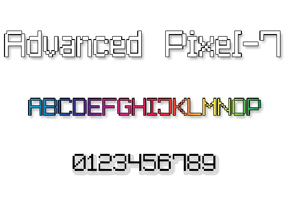 Advanced Pixel-7 font