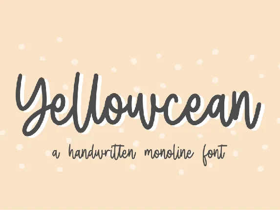 Yellowcean font