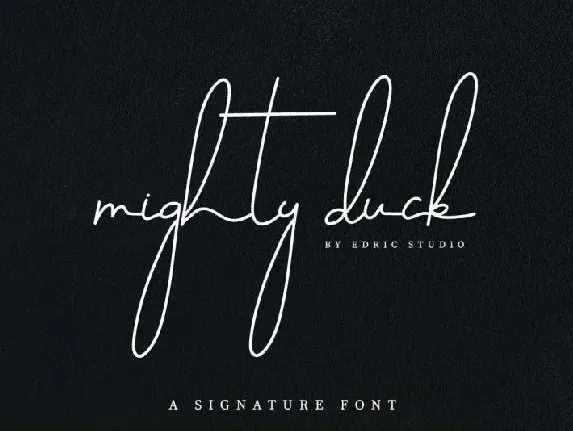 Mighty Duck Signature font