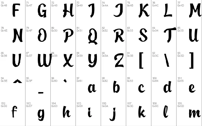 Handbuck font