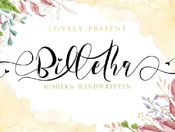 Billetha Calligraphy font