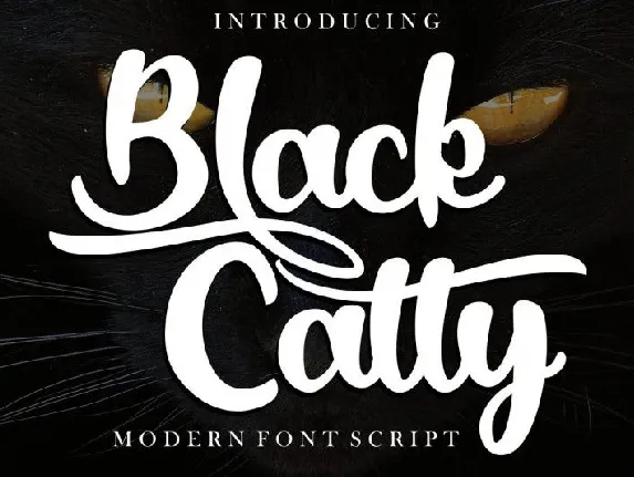 Black Catty Script font