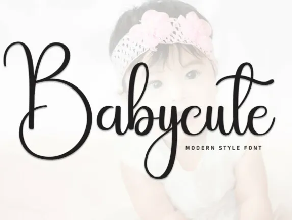 Babycute Calligraphy font