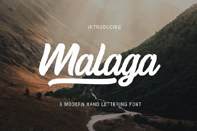 Malaga Modern Script font