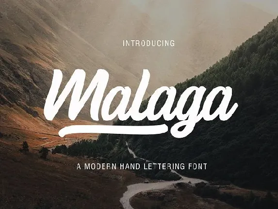 Malaga Modern Script font