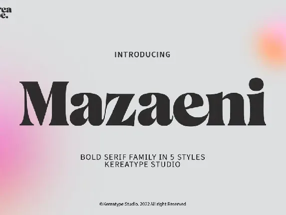 Mazaeni Trial font