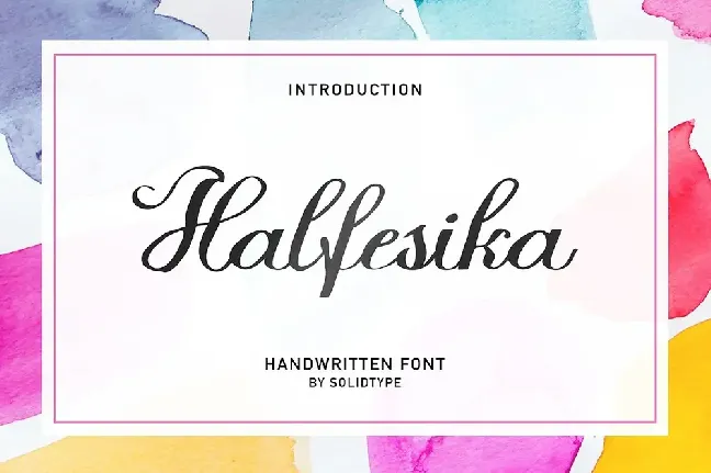 Halfesika Script font