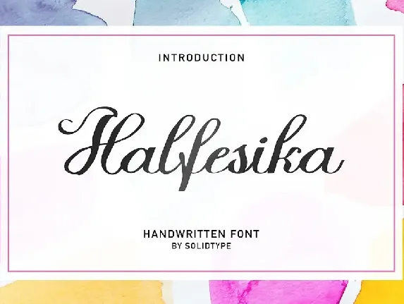 Halfesika Script font