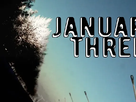 January Threed font