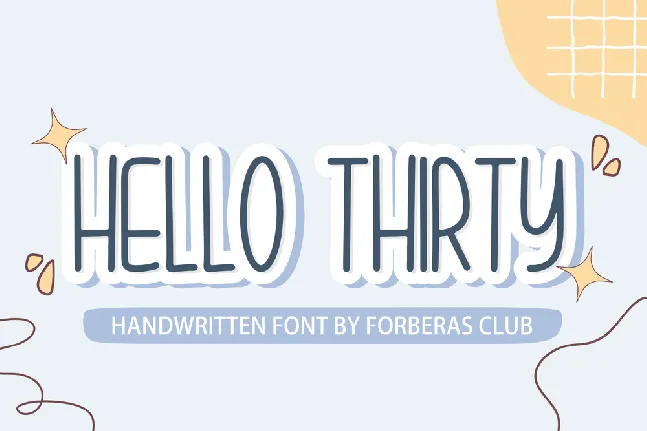 Hello Thirty font