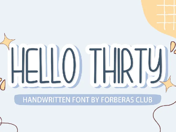 Hello Thirty font