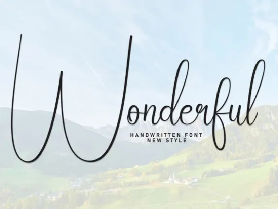 Wonderful Script font