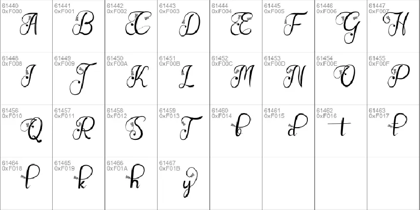 Handbeauty font