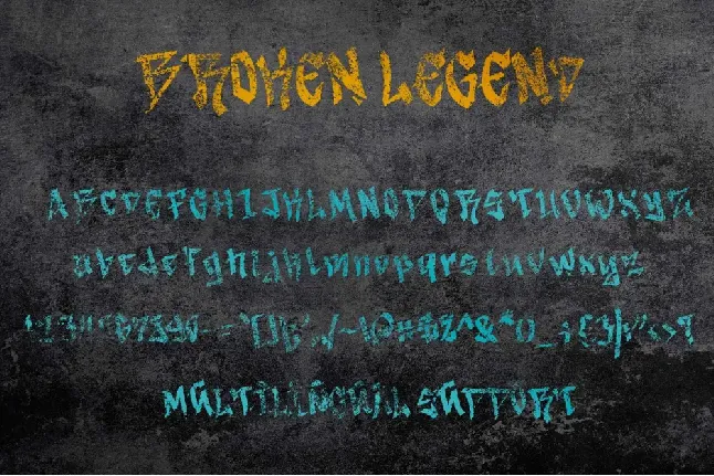 Broken Legend Demo font