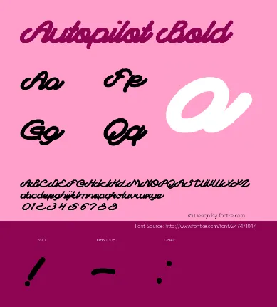 Autopilot Script font