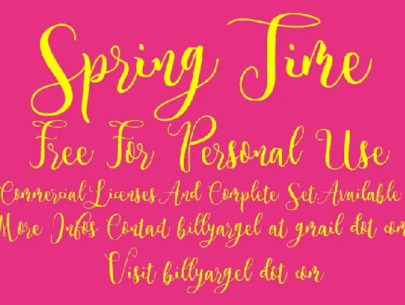 Spring Time Script font