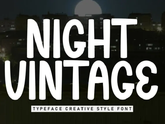 Night Vintage Display font