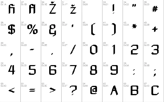 Zyphyte font