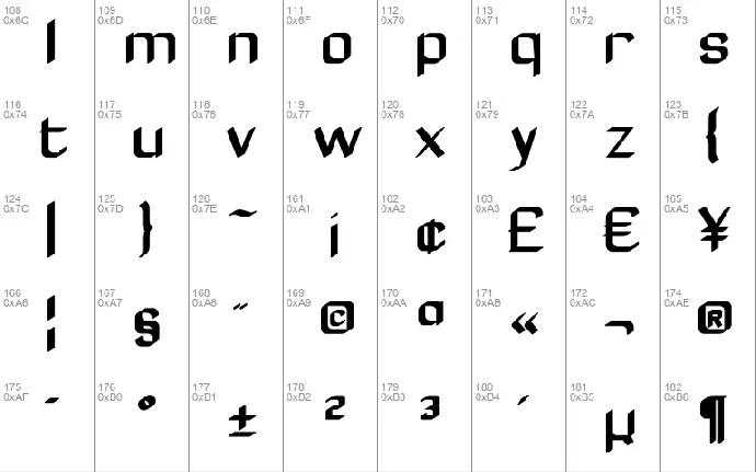 Zyphyte font